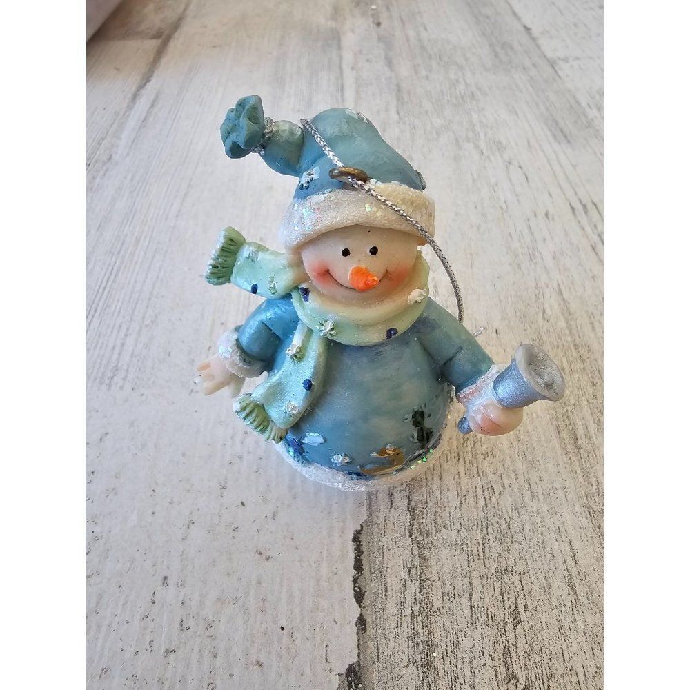 Snowman Belle winter scene deer ornament‎ Xmas tree